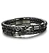 JOERICA Magnetic Clasp Leather Bracelets for Men Teens Cuff Bracelet 8.5inches