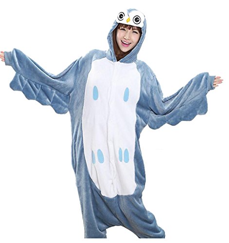 Adrinfly One-piece Hooded Pajamas Costume Adult Animal Onesie Owl Cosplay