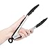 Benewell 2 Pack Kitchen Food Tongs, 9’’ & 12’’ Stainless Steel Cooking Tongs with Silicone Rubber Tips and Locking Design for Salad, Snake, BBQ, Grilling, Food Serving and More - Black