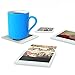 Mustard Glass Coasters Set Personalize Your Drinks Mat - Instant Photo