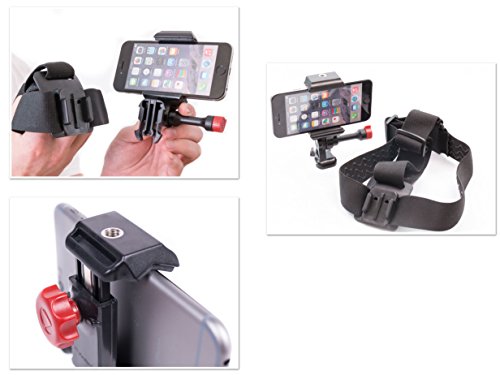 iPhone Head Mount Strap GoPro Style, Fits All Smartphones and GoPro Camera Models - Thumbnail 5
