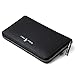 William POLO Men's Genuine Leather Zip Around Long Purse Mens Wallet Money Clip