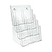 SOURCEONE.ORG Source One Premium Large 4 Tier Magazine Organizer, Brochure Holder, Wall Mount or Counter Top Use Clear Acrylic (S1-85-4-DCI) (4 Pack)