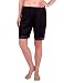 Under Moments Women's Classic Pettipants Bloomers Nylon boxer w/Lace 18" (52021)-BLACK-S