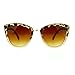 SA106 Runway Fashion Metal Bridge Trim Oversized Cat Eye Sunglasses