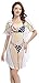 Bellady Lady's Fun Wear Hot Pink Bikini Print Cover up T-Shirt,Us Flag Bikini,L