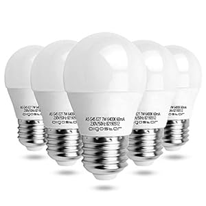 Aigostar Ledlampen, G45, 4.9 W, E14-fitting, Natuurlijk licht 4000K, 420 lumen, stralingshoek 230 °, CRI > 80…