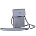 Katloo PU Leather Small Crossbody Bag Wallet Purse Cellphone Pouch with Shoulder Strap for Women Girls Fit iPhone X 8 7 Plus 6S/6 5S 5C Samsung Galaxy S8+ S7 S6 Edge S5 (Grey-Small)
