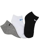 Nike Kids’ Boys Girls Performance 3 Pair Pack Runner Socks, Size Medium, 9C-13C