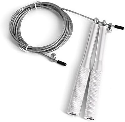 Zjzhao shop Jump Rope - Premium Quality - Best for Boxing MMA Training Crossfit Fitness - Speed - Adjustable - Survival and Cross (Silver)