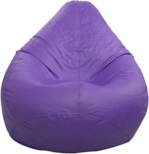 Kainaat Fashion Leatherette Classic Bean Bag Cover Without Beans (Large, Purple)