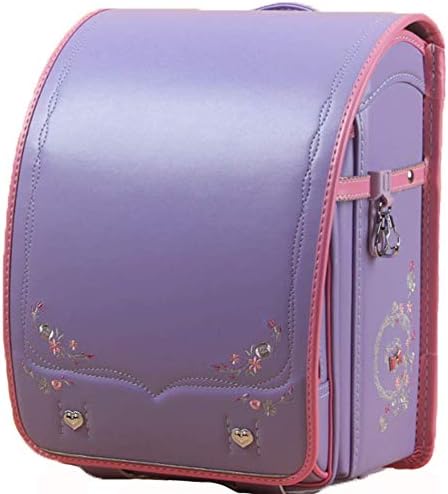 Bidasu 5色 ランドセル 高級合皮 フラットファイル対応 女の子 パープル 正規品 ライトブルー 小学生通学鞄 ワンタッチロック S34 5 撥水加工 新学期お祝い 6年間保証 超軽量