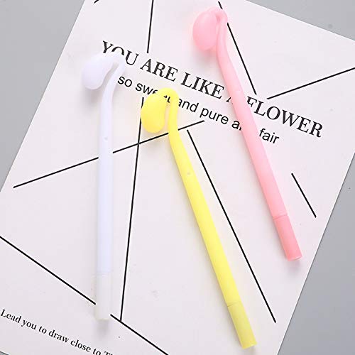 Hosaire 0.5mm Gel Ink Fine Point Pen,Medium Roller Ball Pens Tip Liquid Gel Pen,Students Office Stationary Supplies,12 PCS (Yellow Bean Sprouts) - Thumbnail 3