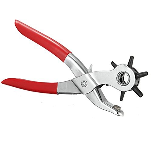 New revolving leather punch watch belt hole punch red