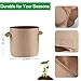 Anleolife 10-Pack 5 Gallon Flower Grow Bags, Fabric Planter Pots for Tomatoes Potatoes Carrots (Tan)thumb 1