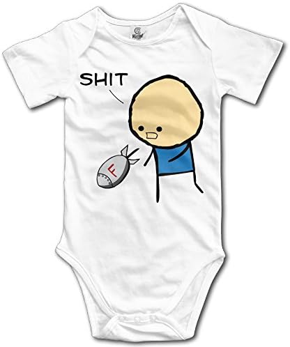 YEARla Unisex F Bomb Cyanide &amp; Happiness Baby Rompers Baby Onesie Short Slev