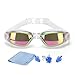 luolo Swimming Goggles with Earplug and Nose Clip, Most Clear Lenses Triathlon Swim Goggles, Good Seal No Leaking, Anti Fog UV Protection, Adjustable Strap Swimming Goggles for Adult Boys & Girls