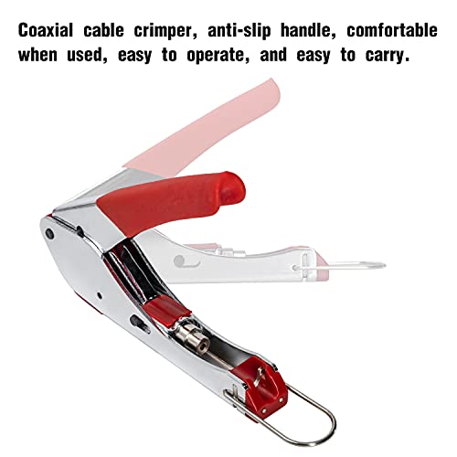 KOTTO Coax Cable Crimper, Coaxial Compression Tool Kit Wire Stripper