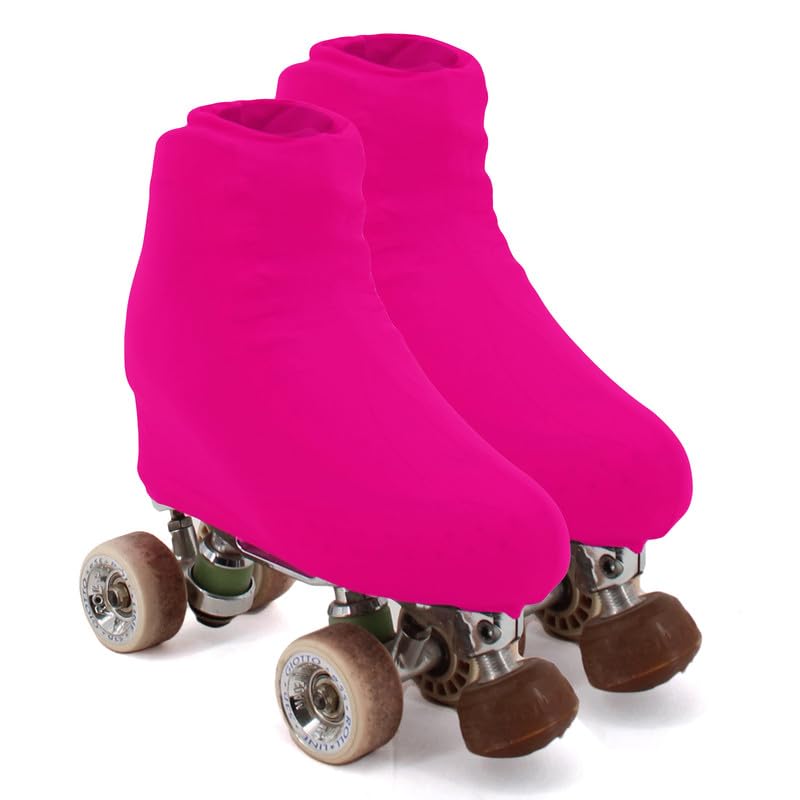 AQUILONE Skating Skating Cover 100 Denier for Roller Skates or Ice Skates, Figure Skating or Sports Protectors for Girls and Children – Made in Italy (Fuchsia, 34/38)