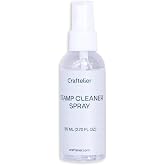 Craftelier - Spray Cleaner for Acrylic or Rubber Stamps and Stencil Stencils | Suitable for Water Based and Alcohol Based Inks | Light Scent | Bottle Quantity 80 ml (2.71 Fl Oz)
