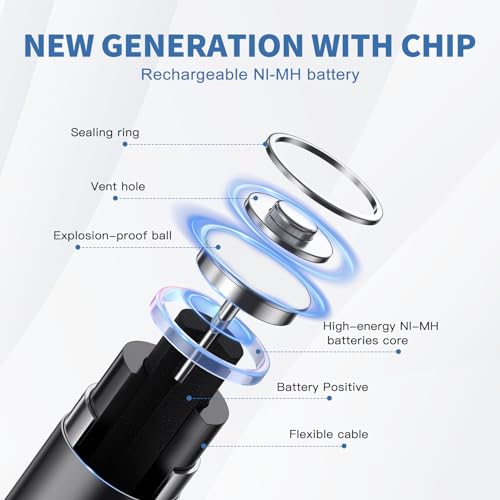 BONAI 24 Pieces AA/AAA Rechargeable Batteries, High Capacity Battery 2800/1100 mAh 1.2 V 1200 Cycles AA Rechargeable NI-MH, AAA Rechargeable Pre-charged, Low Self-Discharge