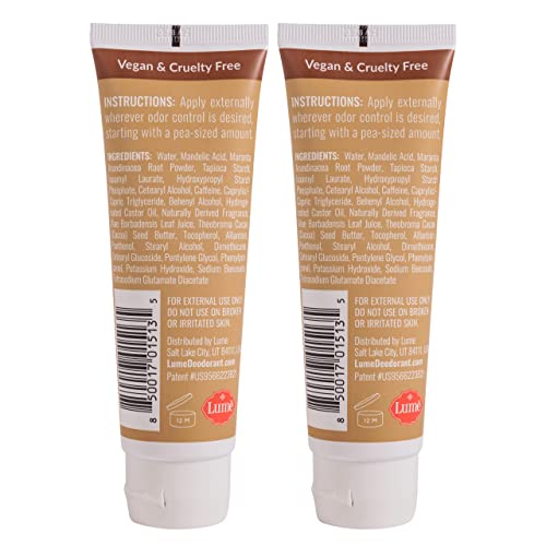 Lume Deodorant Cream Tube Underarms and Private Parts Aluminum Free