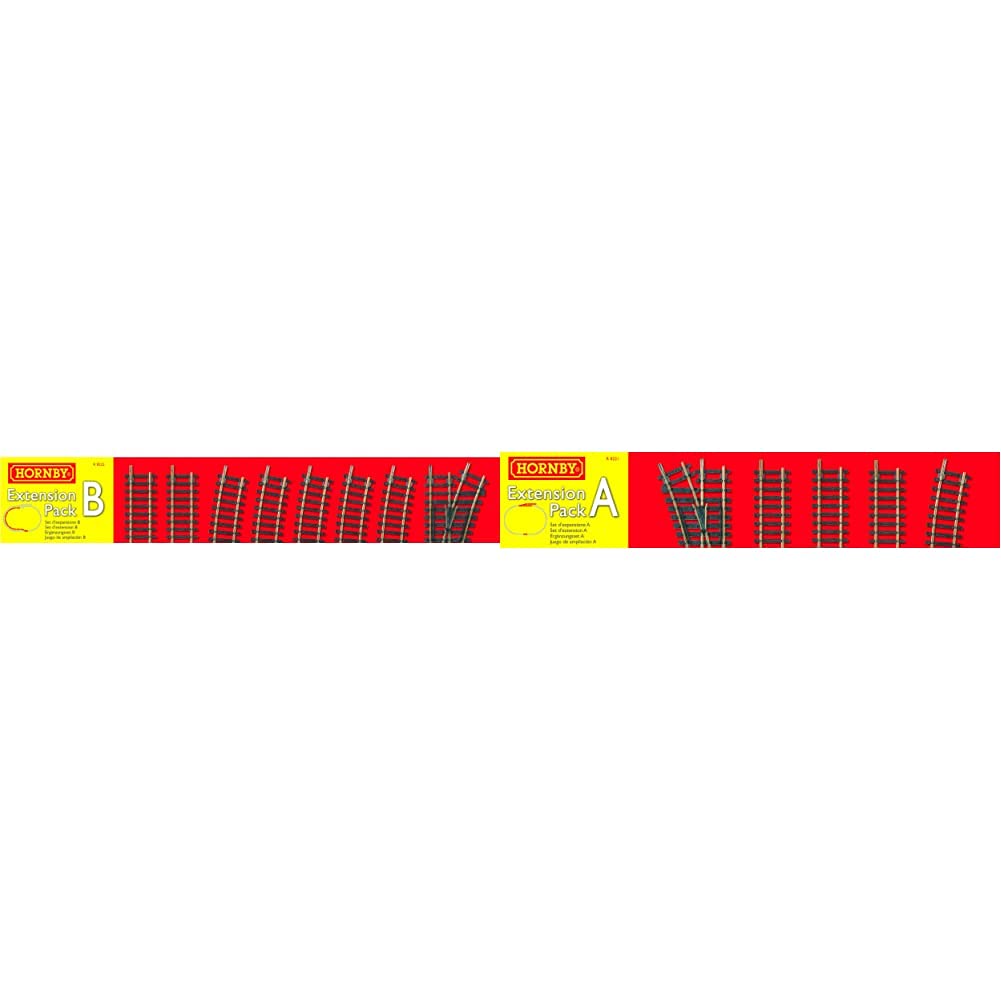 Hornby R8222 00 Gauge Track Extension Pack B & R8221 00 Gauge Track Extension Pack A