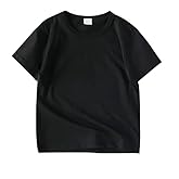 Juephe Cotton Kids T-Shirts Short Sleeve Summer Crew Neck Basic Tops for Boy & Girl&Toddlers