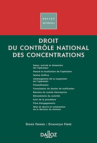 Droit du contrôle national des concentrations