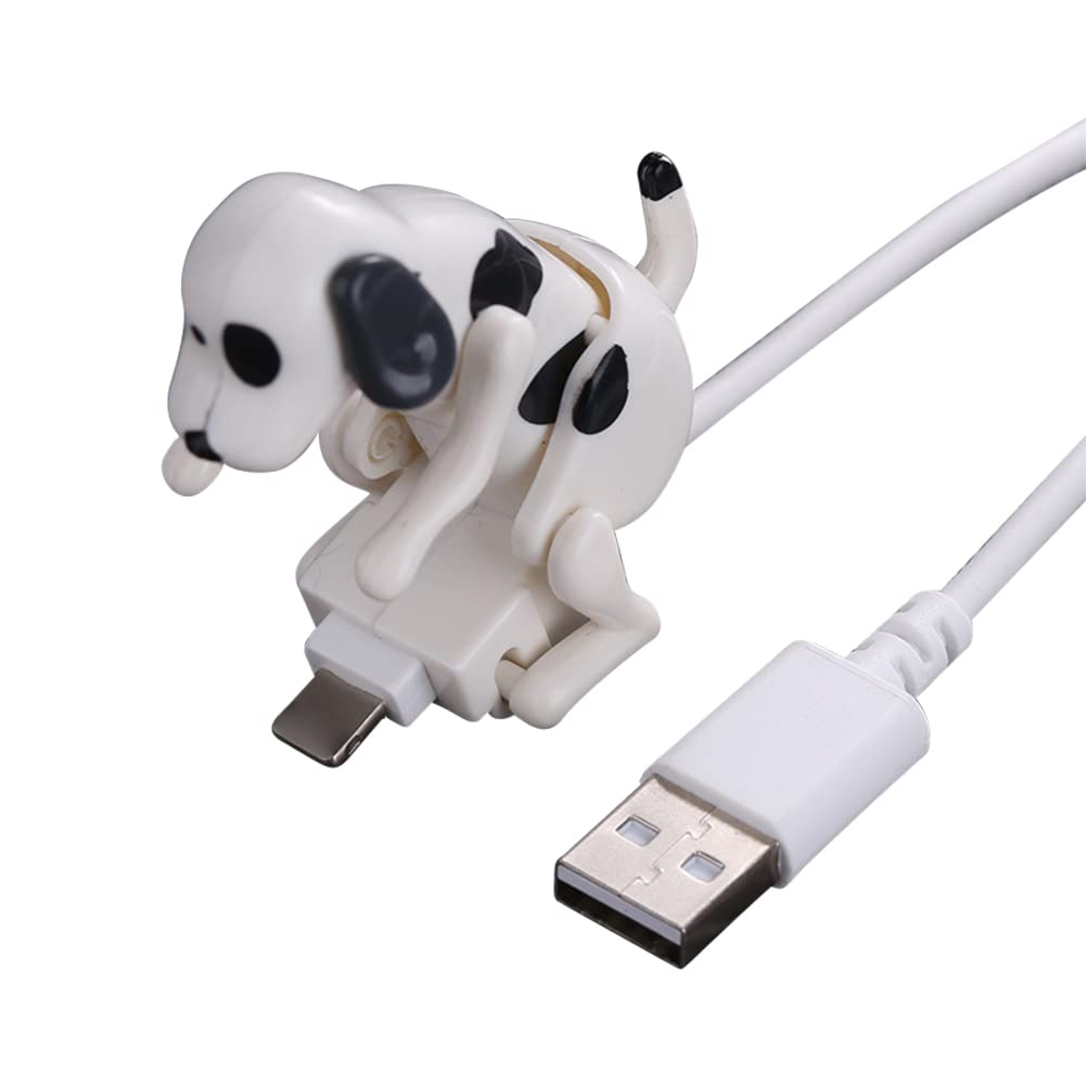 Stray Dog Charging Cable Funny Humping Dog Fast Charger Cable USB Cable Charger for iPhone, Android, Type-C White