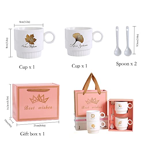 Oidium Mr and Mrs mugs Set of 2[9oz],visiting gift,Couples Coffee Mug Set,White Ceramic Mugs,Ceramic Cup for Office and Home,Mugs for Coffee, Tea, Soup, Ice Cream, Cereal