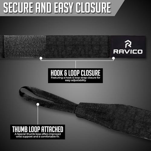 RAVICO Boxing Hand Wraps with Thumb Loop | Premium Cotton Hand Wraps for Boxing, Muay Thai, MMA, Kickboxing, Martial Arts Wraps for Men & Women 4 Meter, 160 Inch (Pair)