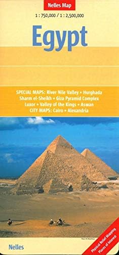 Egypt Nelles Map: Special maps: River Nile Valley, Hurghada, Sharm el-Sheikh, Giza Pyramid Complex, Luxor, Valley of the Kings, Aswan / City maps: Cairo, Alexandria