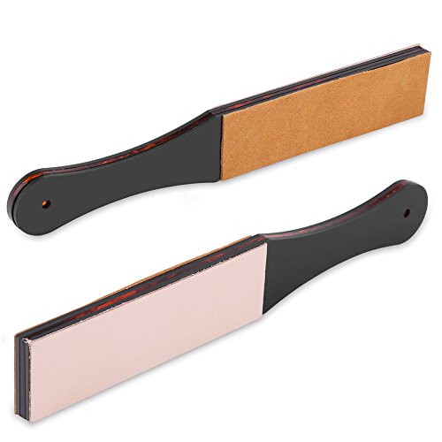 Razor Strop Belt, Manual Shaver Sharpening Board Double Size PU Leather Razor Straight Strop Belt Sharpener