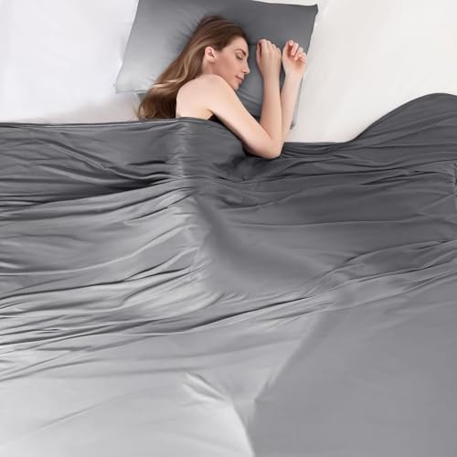 Elegear Cooling Summer Blanket, Cooling Fibres ARC-Chill 3.0 Q-MAX>0.5 Double-Sided Self-Cooling Summer Blanket for Better Sleep, Breathable And Lightness, 200×220cm, Gradient Grey