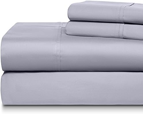 500 Thread Count 100% Cotton Sheet Set, Soft Sateen Weave,Full Sheet, Deep Pockets,Hotel Collection,Luxury Bedding-Bestseller- Super Sale 100% Cotton, Blue by Dream Castle Linens