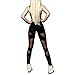 RieKet Womens Perspective Net Mesh Tights Leggings (L=US 5, Black)