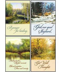 Scripture Greeting Cards-KJV-Boxed-Get Well - "Peace in the Valley"