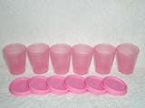 Tupperware 6 Pc Midgets Set with Pink Containers & Seals