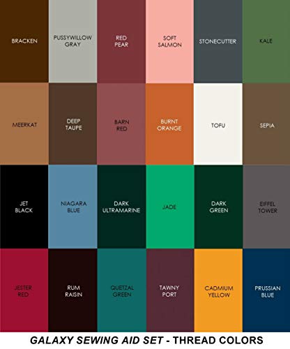 SEWING AID All Purpose Polyester Sewing Threads in 24 Assorted Colors, 1000 yds Each Spool, Hand and Sewing Machine - Thumbnail 5