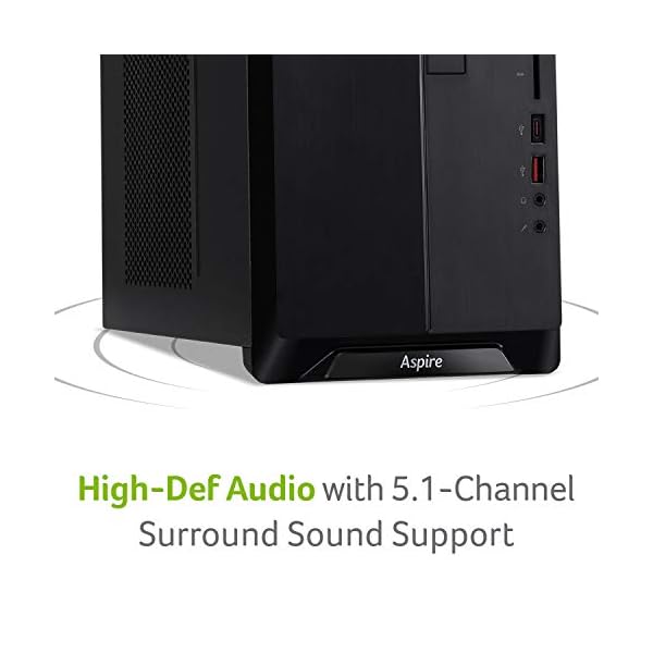 Acer Aspire TC-885-UA92 Desktop, 9th Gen Intel Core i5-9400, 12GB DDR4, 512GB SSD, 8X DVD, 802.11AC Wifi, USB 3.1 Type C… - Imagen 6
