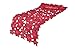 Xia Home Fashions Festive Poinsettia Embroidered Cutwork Christmas Table Runner, 16 by 34-Inch