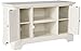 Home Styles Naples White TV Stand with Open Storage Shelf, Two Wood Panel Doors, Adjustable Shelves, and Cable Access