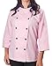 Women's ¾ Sleeve Active Chef Coat, Pink with Slate Accent, XL