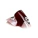 False Nails Bling Art French Fake Red Crystal Squoval 24 Acrylic Medium Tips