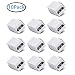 HDMI Keystone Jack,IQIAN 10 Pack Female to Female Coupler Snap-in Insert Connectors Adapter for Wall Plate - White primary