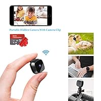 Mini spy Hidden Camera, Suntee WiFi Hidden Camera Portable Home Security Cameras Covert Small Nanny Cam, Live Streaming with iPhone/Android Phone, Most Complete Accessories for Indoor Outdoor