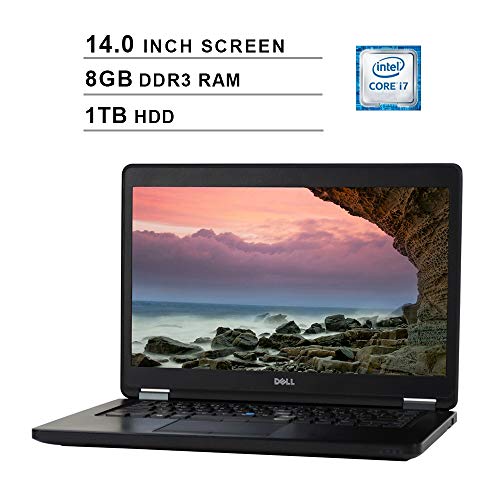 2019 Premium Dell Latitude E5450 14 Inch Business Laptop, Intel Dual-Core i7-5600U up to 3.2GHz, Intel HD 5500, 8GB DDR3 RAM, 1TB HDD, FP Reader, WiFi, HDMI, Windows 10 Pro (Renewed)