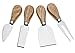 Bekith 8 Pieces Set Cheese Knives with Bamboo Wood Handle - 2 Cheese Knife, 2 Cheese Shaver, 2 Cheese Fork and 2 Cheese Spreader