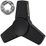 Nomad Fidget Spinner Pro Q1 - Quality R188 High Speed Bearings - Durable Concave Buttons - Stress Relief Toy - Carbon